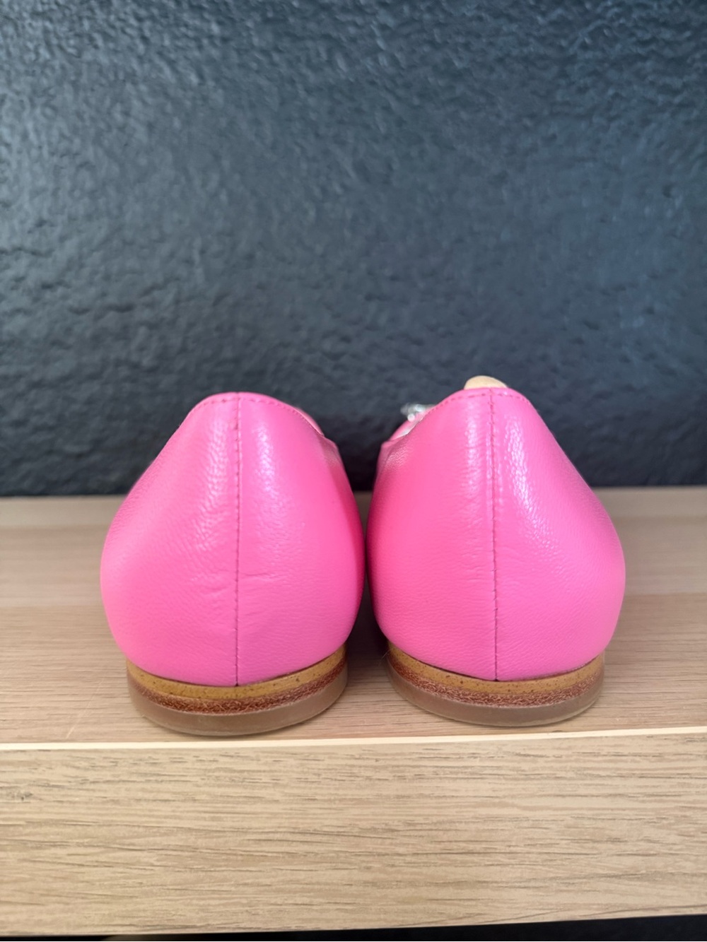 Frances Valentine Pink Josephine Square Toe Ballet Flat Crystal Jewels-9. NWT View 5
